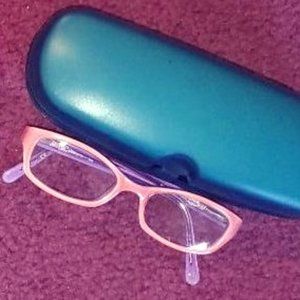 Cute pink glasses for young girls.